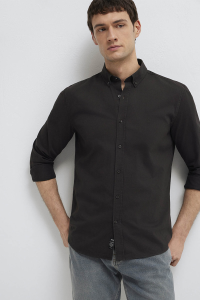 Mavi рубашечный воротник с длинным рукавом slim fit / узкий крой Fit мужская рубашка M0211192 90892 коричневая - 21