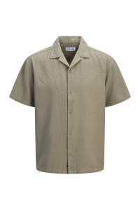Jack&Jones relaxed fit с коротким рукавом мужская рубашка 12295551 VETIVER зеленая - 21