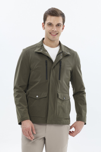 Finesuits мужская куртка стандартного кроя на молнии с воротником-стойкой 2512205002 CZHYR хаки - 29