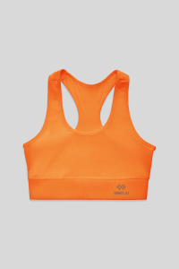 Неоновый оранжевый спортивный бюстгальтер с узким кроем и U-образным вырезом на спине для женщин - 971200.