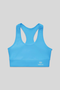 Бирюзовый спортивный бюстгальтер с вырезом U и зауженным кроем на спине - 971200.