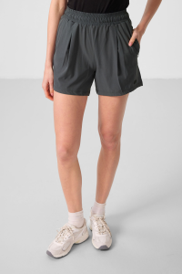 Шорты женские комфортные с молнией в скрытом кармане цвета хаки - 910