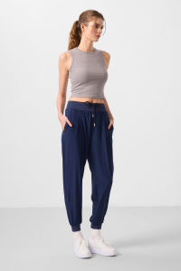 Индиго карманные стандартные женские йога брюки - 94677