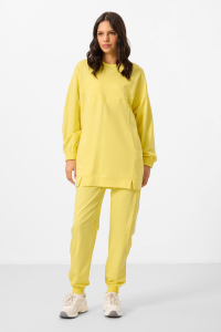 Лимонный О Яка Базовый Oversize Женский Спортивный Костюм Туника - 953472