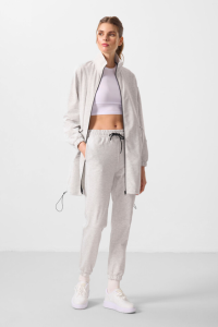 Кардиган с молнией и прямым воротником, удобный комплект спортивной одежды для женщин - 953452.