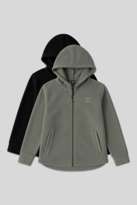 Удобная форма с капюшоном, 2 штуки в упаковке, черный-чайный цвет, женский флисовый свитшот - 972334.