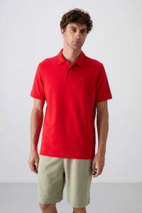 Фиеста Хлопковая Толстая Мягкая Стандартная Фит Основная Полосатая Мужская Футболка с Поло - 88348