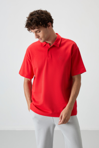 Футболка мужская с большим размером и мягкой текстурой, с воротником-поло Fiesta, из плотного хлопка - 88327.