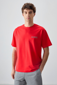 Футболка для мужчин с принтом, oversized, из тонкого хлопка, мягкой текстуры - Fiesta, артикул 88375.