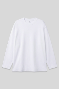 Белая рубашка с длинным рукавом "O Yaka Rahat Form" большого размера для мужчин - 88107