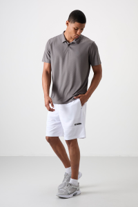 Белые толстые мягкие шорты Comfort Fit для мужчин - 81272