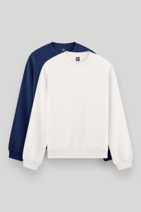 Стандартная фитнес базовая группа Футболка с круглым вырезом, 2 шт. в упаковке, Экрю-Парламент, Мужской свитшот - 880533