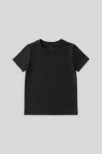 Антрацитовая футболка с круглым вырезом стандартной посадки для детей - 1132