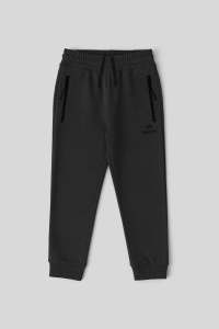 Антрацитовый меланж с молнией стандартной посадки тонкие штаны для мальчиков - 64042