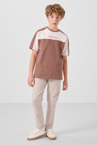 Песочные стандартные прямые ткани легкие эластичные чиносы для мальчиков - 1127