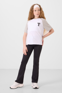 Черные эластичные стандартные базовые перформанс брюки в испанском стиле для девочек - 751934