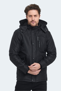Slazenger HANKIN Мужская черная куртка с капюшоном и плащ.
