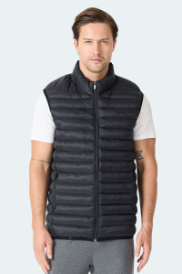 Slazenger HELIX Мужская черная жилетка с карманами на молнии