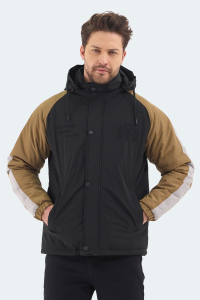 Slazenger HINOX Мужская черная куртка с капюшоном и пальто.