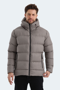 Slazenger HANK Мужская куртка с капюшоном, утепленная, каменисто-серая.