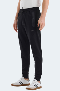 Slazenger VARUNA Мужские черные спортивные штаны с карманами на молнии Slim Fit.