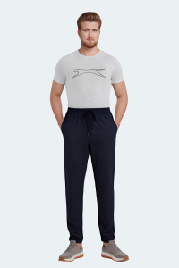 Slazenger JERRY большой размер мужские брюки с карманами темно-синего цвета.