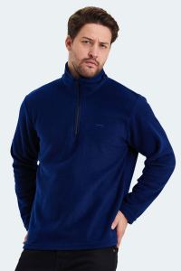 Slazenger SANNE IN Мужская поло-водолазка с воротником и молнией, темно-синего цвета.