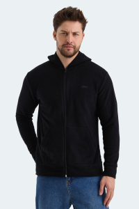 Сланжер SAMSON IN Мужская куртка с капюшоном и карманами, черная, флисовая.