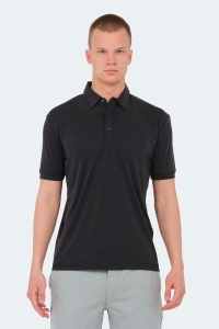 Slazenger KATSURO Мужская черная футболка с воротником-поло