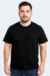 Slazenger SARGON KTN Большой размер Мужская футболка черного цвета с V-образным вырезом