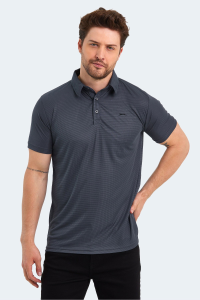Slazenger SLOAN Мужская футболка с воротником-поло темно-серого цвета