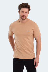 Slazenger ОПРОС Мужская футболка с принтом бежевого цвета