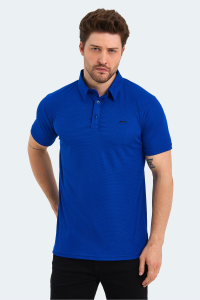 Slazenger SLOAN Мужская футболка с воротником-поло темно-синего цвета.