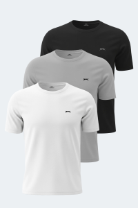 Slazenger ROSALVA набор из 3-х мужских футболок белого, серого и черного цветов.