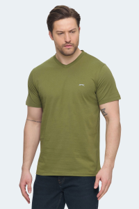 Slazenger SARGON KTN Мужская футболка с V-образным вырезом цвет хаки