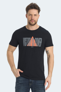 Slazenger RAVID IN Мужская черная футболка с принтом