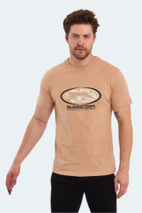 Slazenger PACKER Мужская футболка бежевого цвета с принтом
