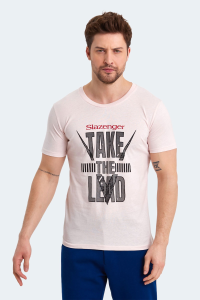 Slazenger KASSIA Мужская футболка с принтом цвета пудры.