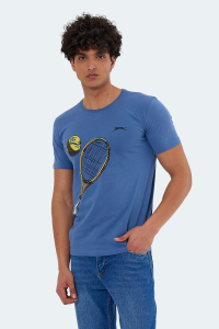 Slazenger KATONS IN Erkek Baskılı Indigo Tişört